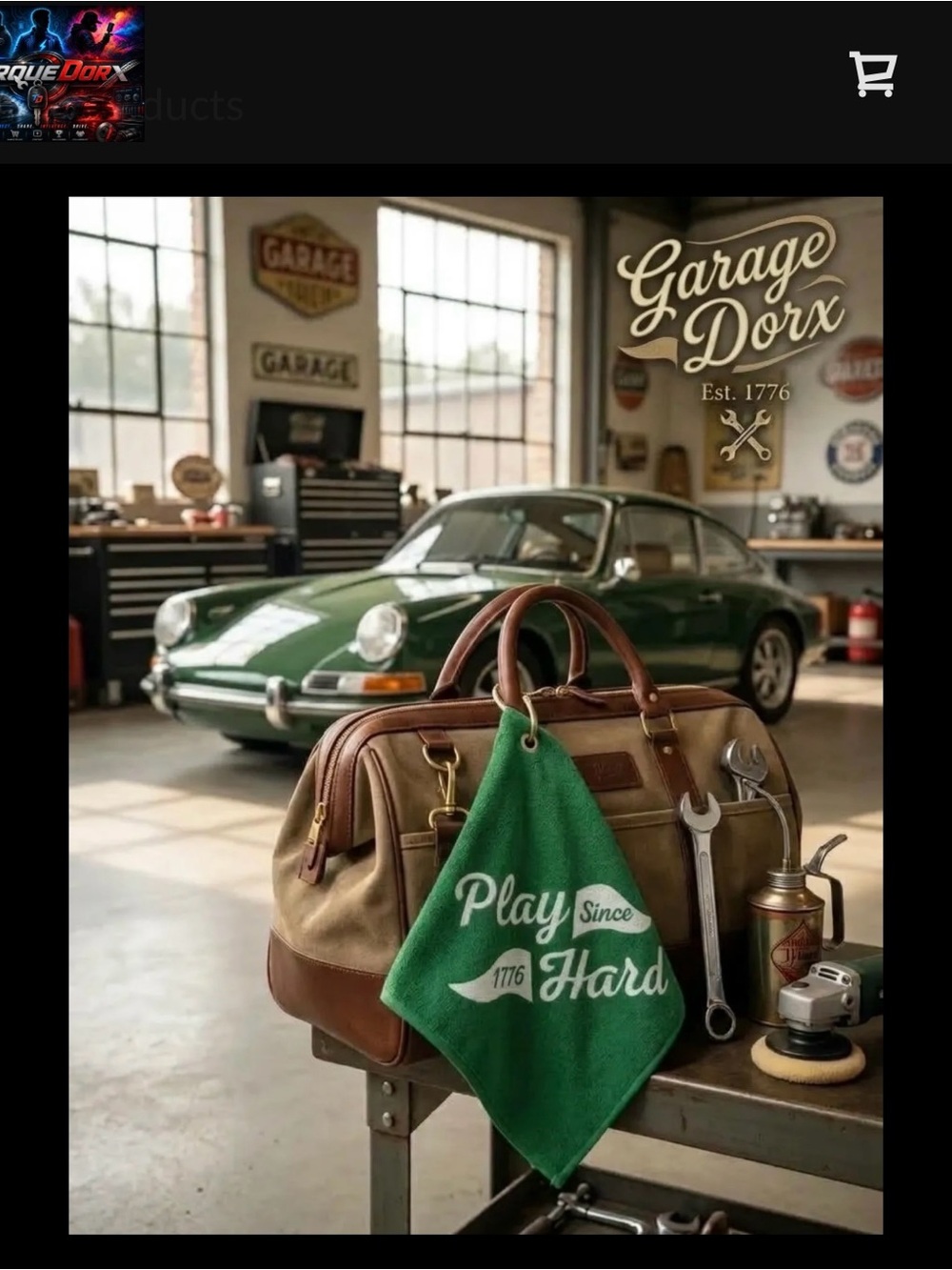 TorqueDorx Play Hard Automotive Enthusiasts Utility Towel by Fairway Foundry